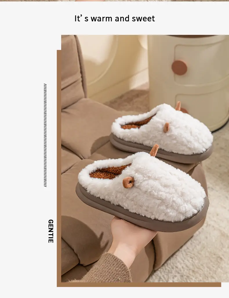 Wholesale Cotton Slippers for Women, Grey, Warm, Non-Slip — feature 19