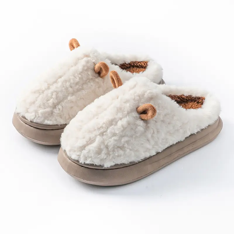 Wholesale Cotton Slippers for Women, Grey, Warm, Non-Slip - Image 2