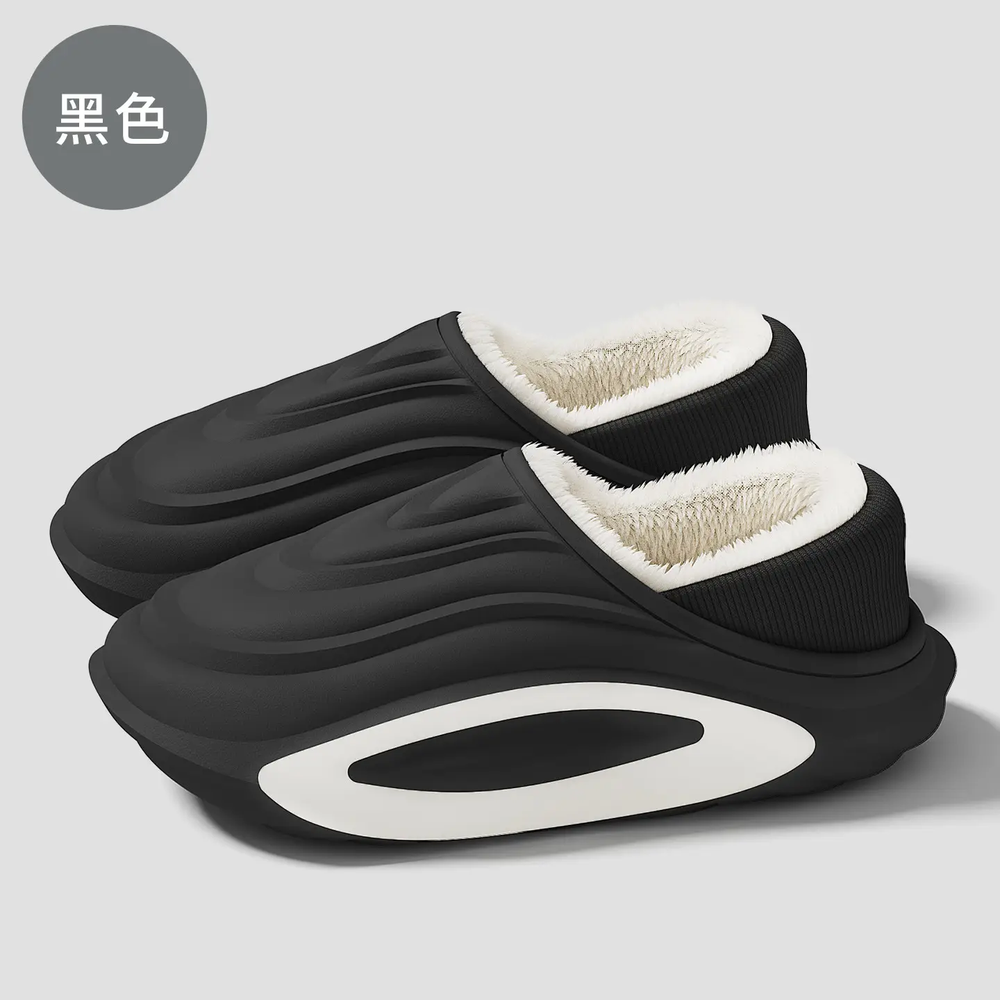 Green Waterproof Cotton Slippers for Men Winter Warm Non-Slip - Image 4