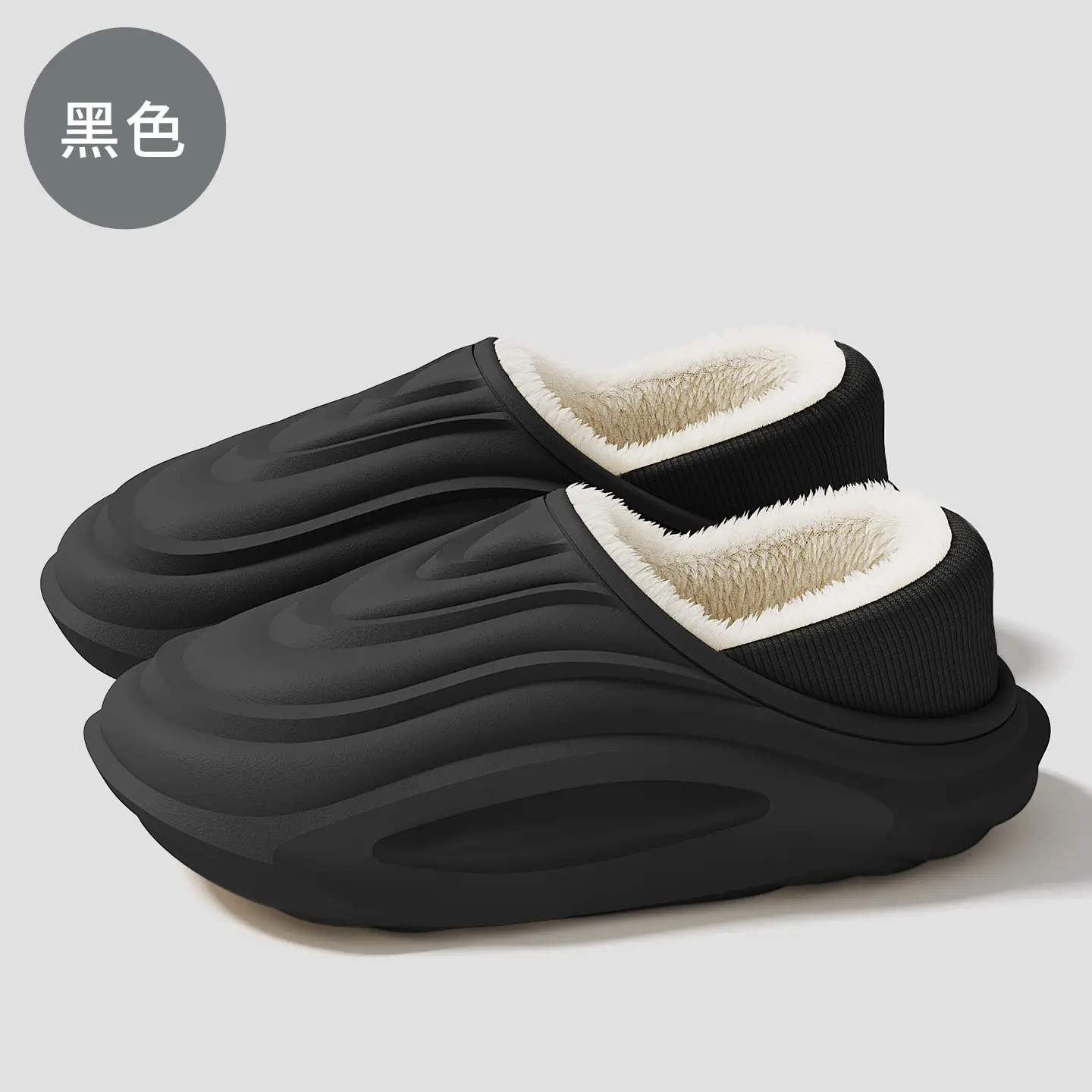 Green Waterproof Cotton Slippers for Men Winter Warm Non-Slip - Image 6