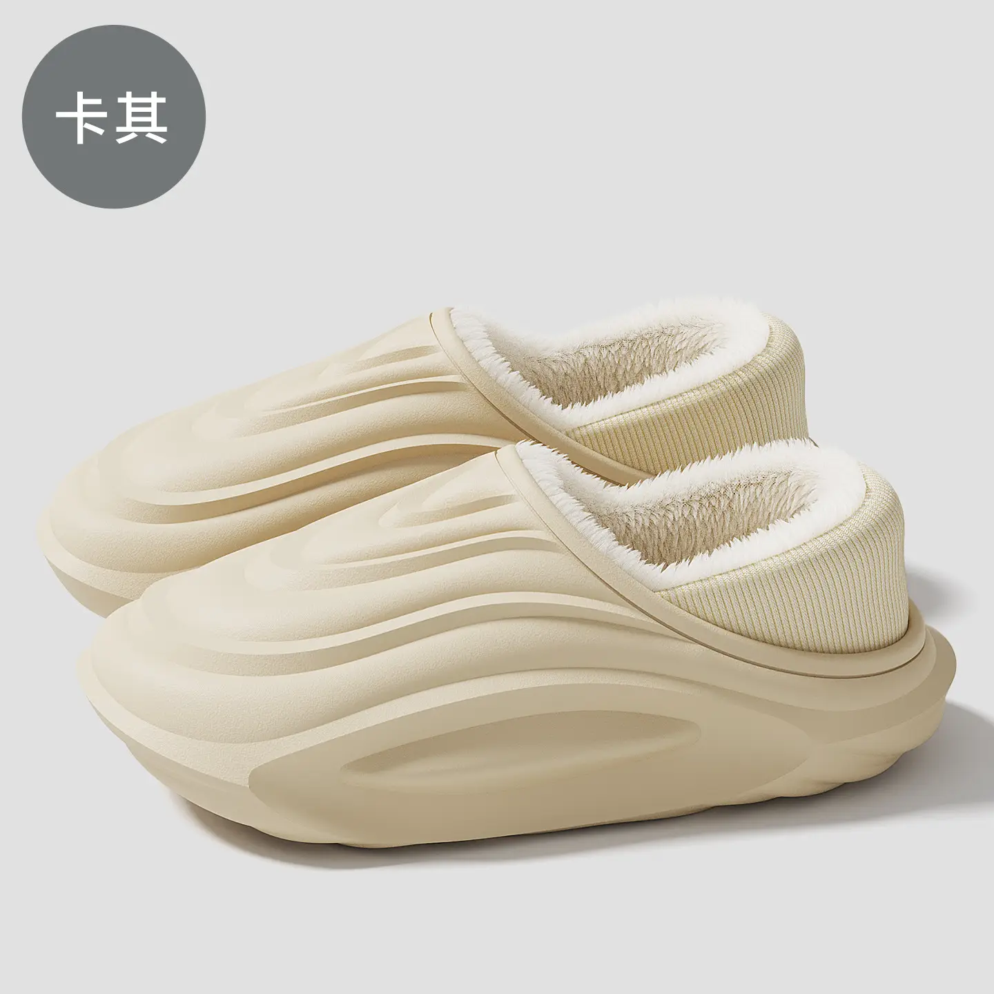 Green Waterproof Cotton Slippers for Men Winter Warm Non-Slip - Image 7