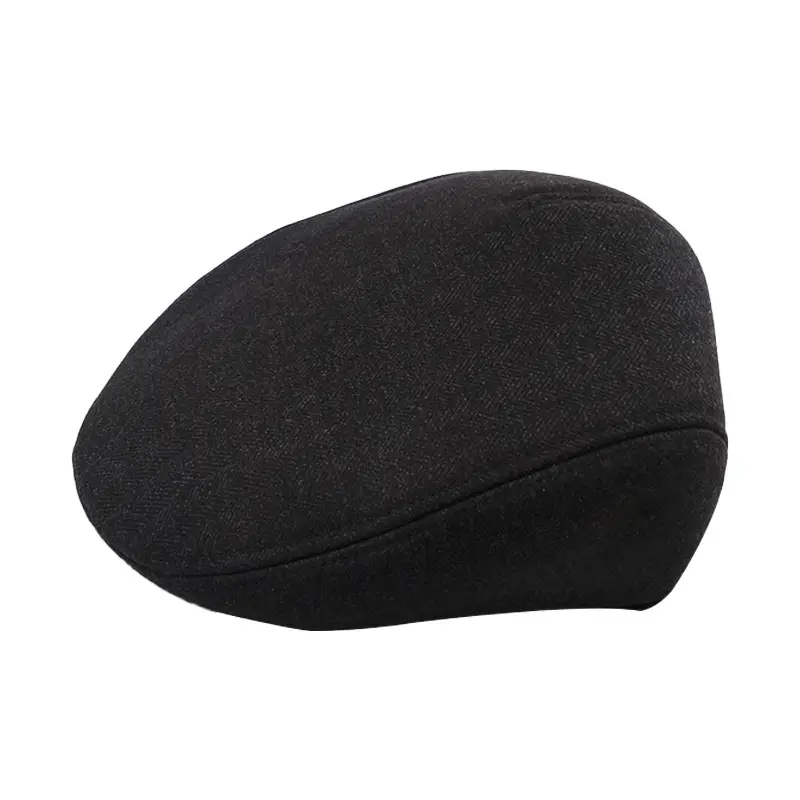 Woolen Forward Cap for Elderly Men Winter Warm Ear Protection - Image 5