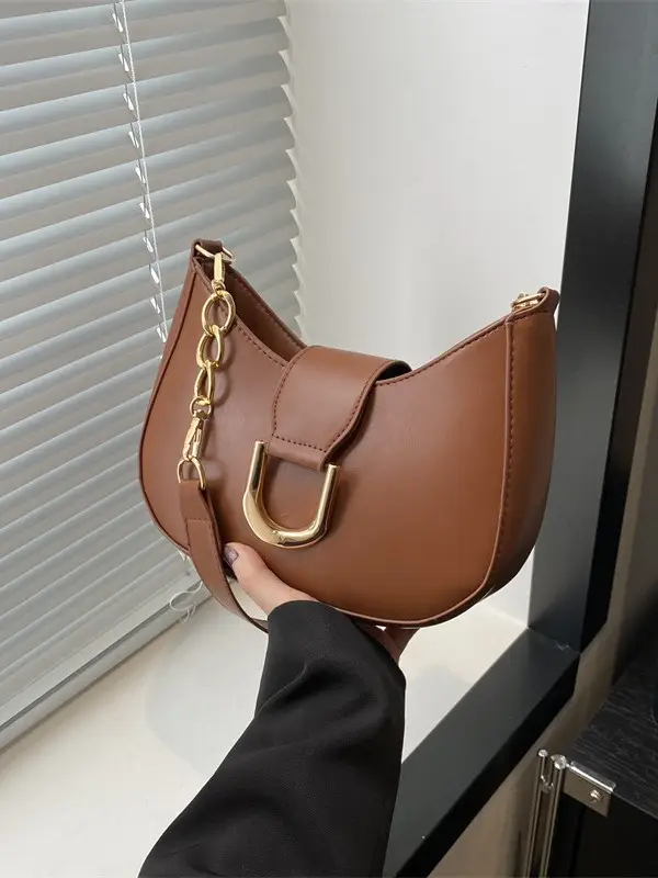 2026 Women's Tan Zipper Crossbody Bag - Image 6