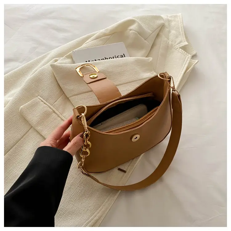 2026 Women's Tan Zipper Crossbody Bag — feature 22