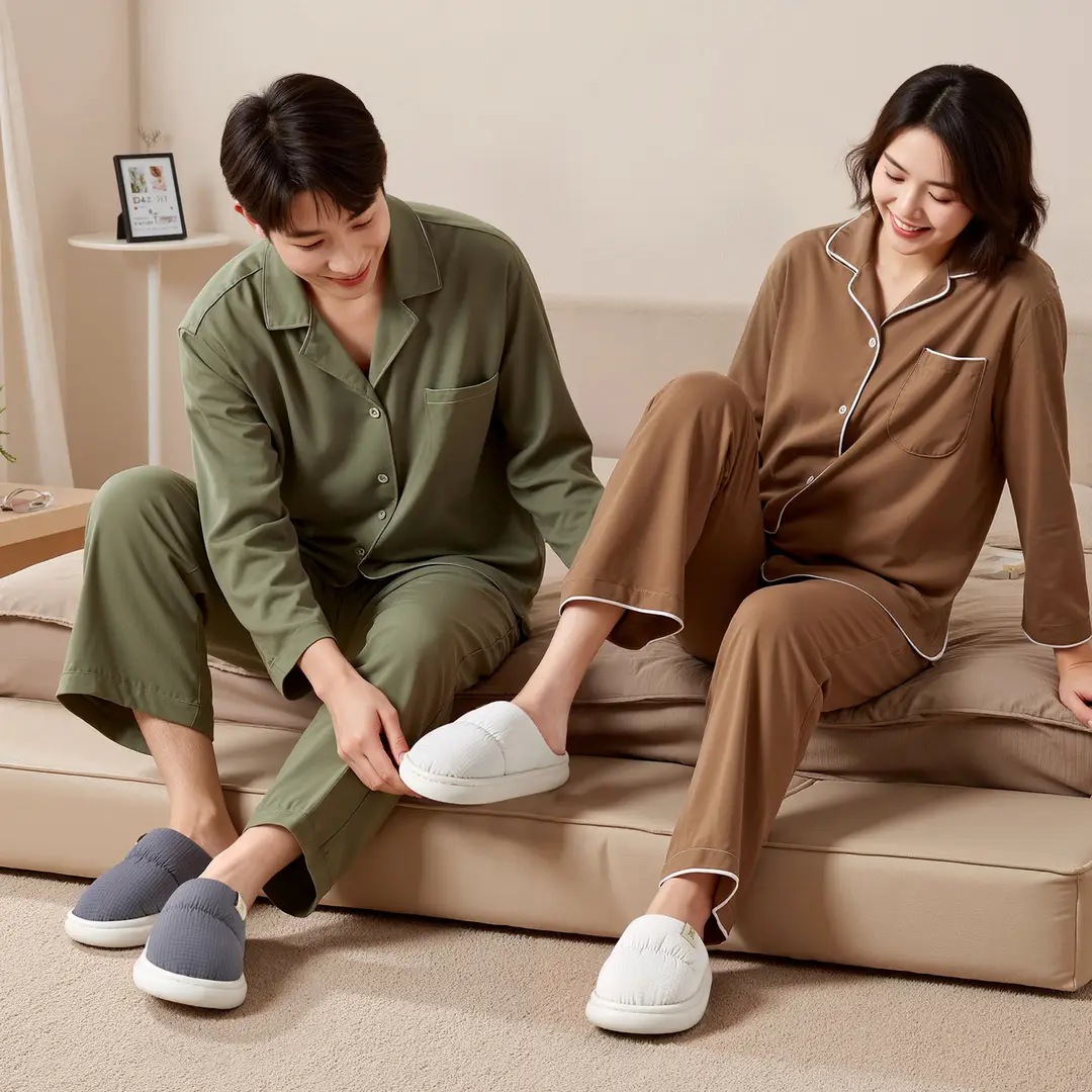 Women's Cotton Slippers for Autumn and Winter 2025 New Indoor Home Plush Slippers for Men and Couples, Thick-Soled Warm Maternity Shoes - Image 5