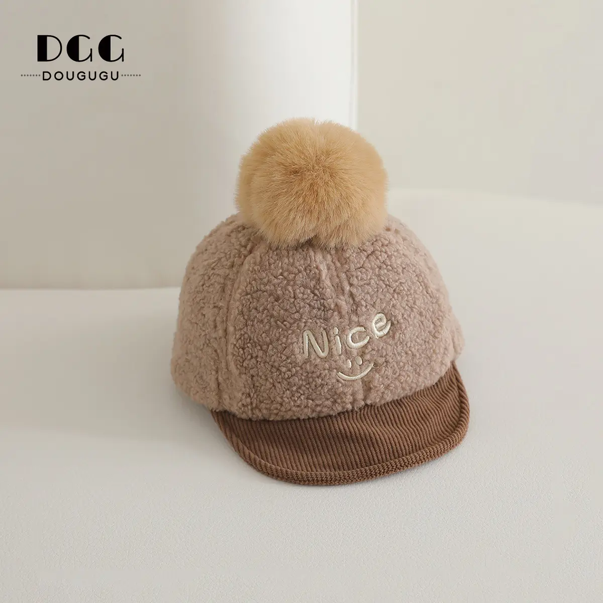 Cute Plush Peaked Hat for Boys Girls Winter — feature 7
