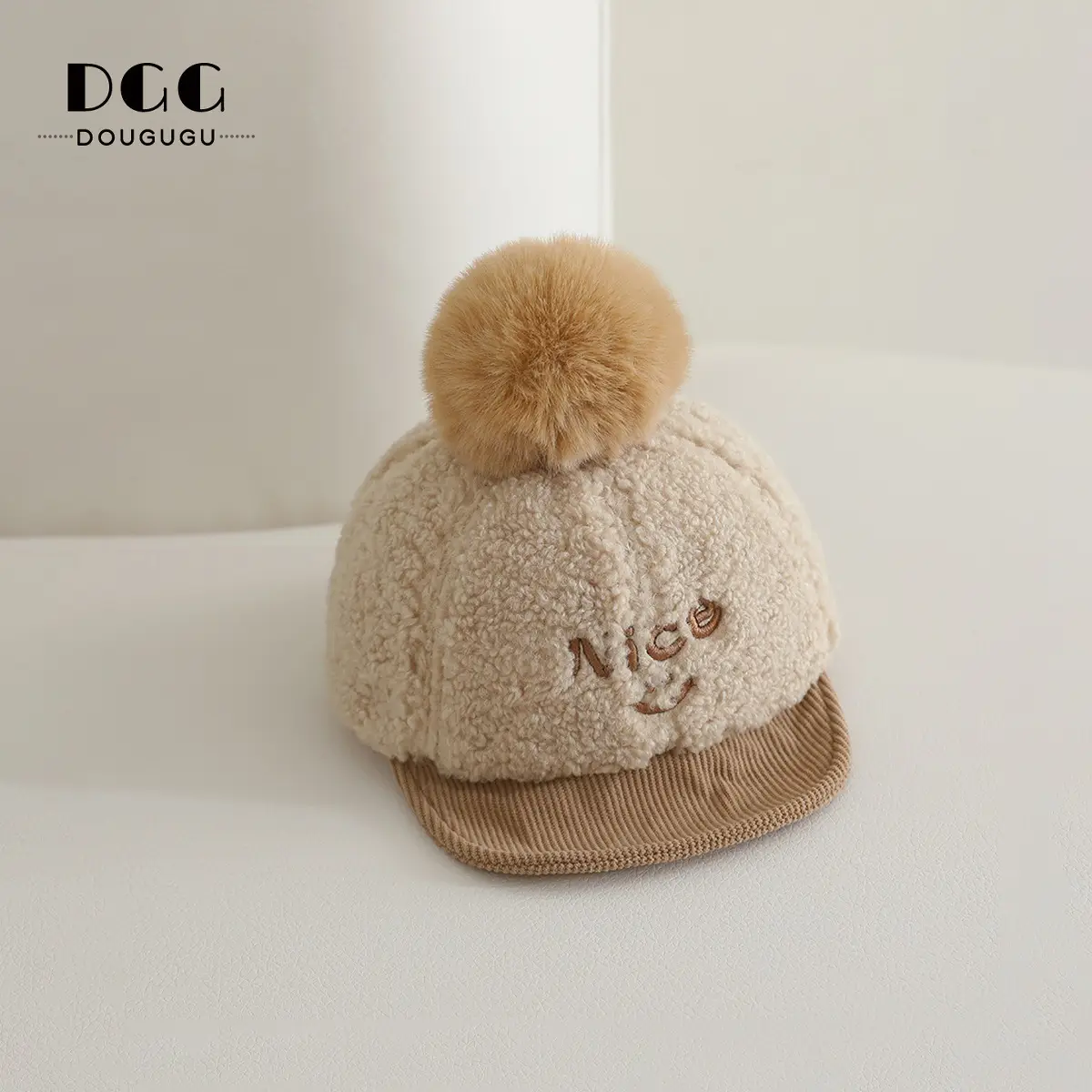 Cute Plush Peaked Hat for Boys Girls Winter - Image 4