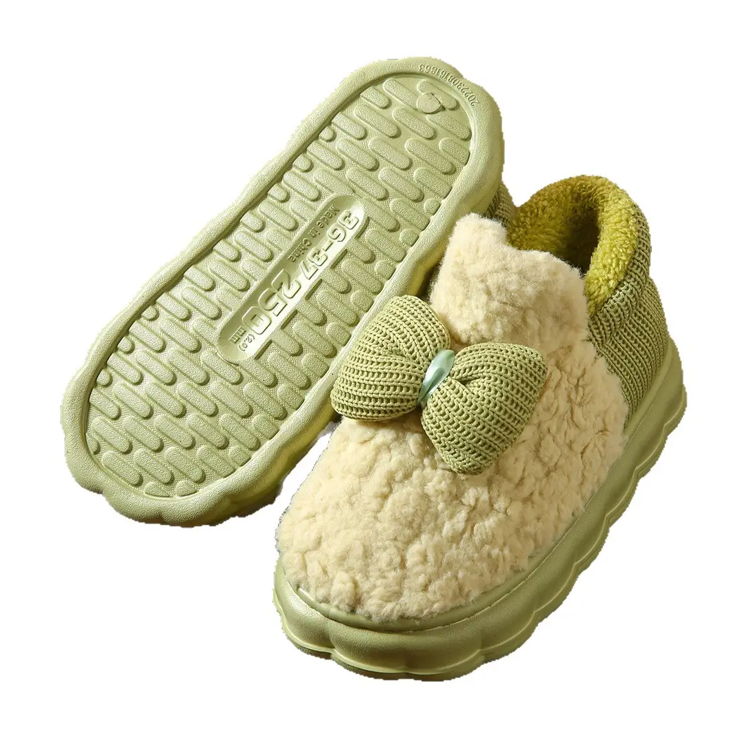 2025 Cotton Slippers for Women in Autumn and Winter Indoor Home Thick-Soled Fleece-Lined Warm Outer Wear Family Confinement Cotton Shoes for Women - Image 8