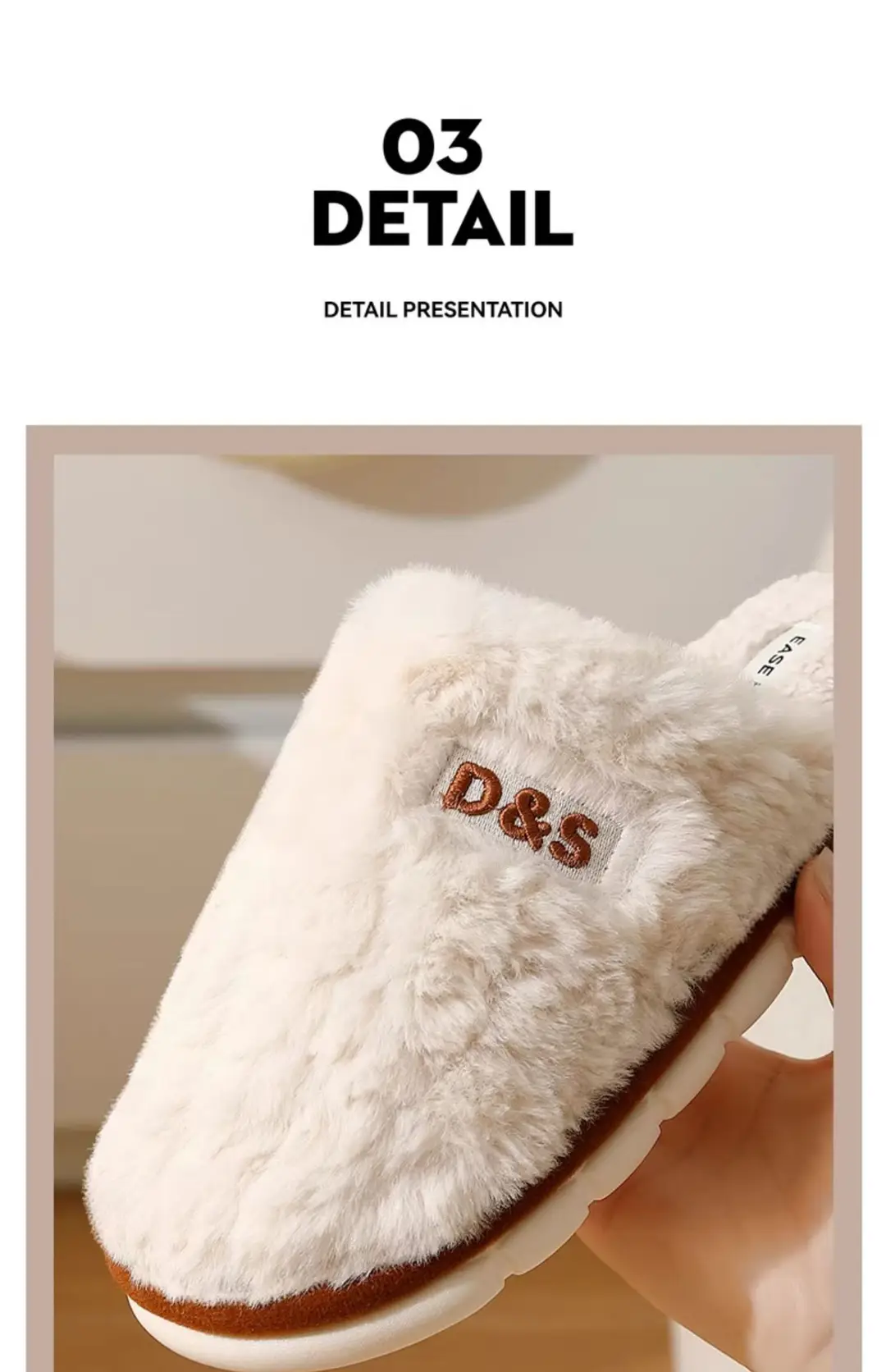 Silent Cotton Slippers for Women, Autumn and Winter Thin Style, Home Soft Sole, Non-Slip, Odor-Resistant, Warm Plush Couple Cotton Slippers for Maternity — feature 8