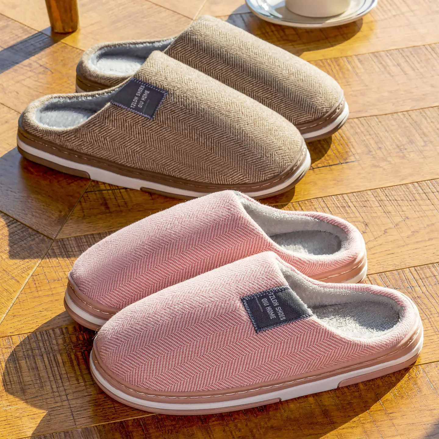 Women Winter Cotton Slippers Pink Antibacterial 2025 - Image 6