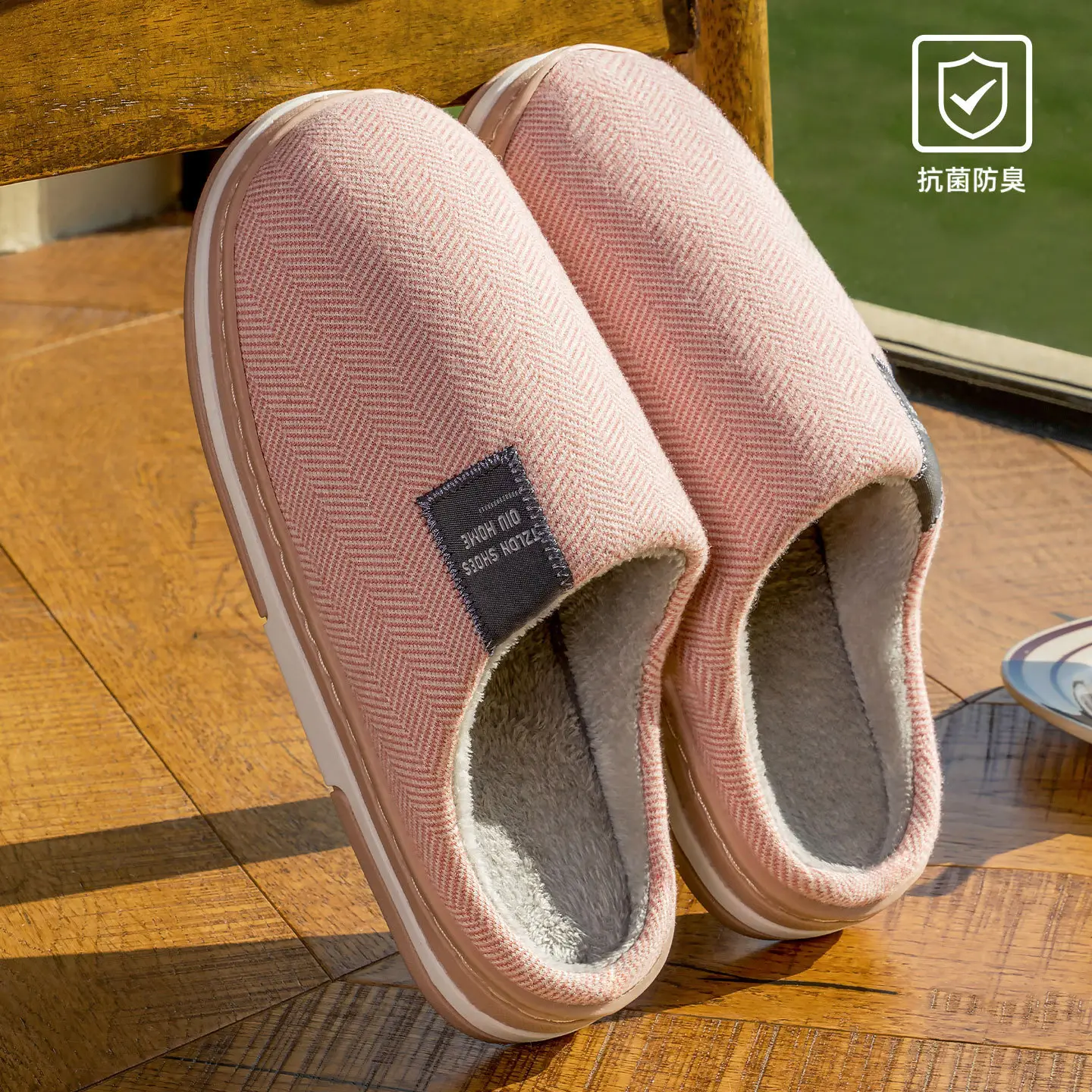 Women Winter Cotton Slippers Pink Antibacterial 2025 - Image 7