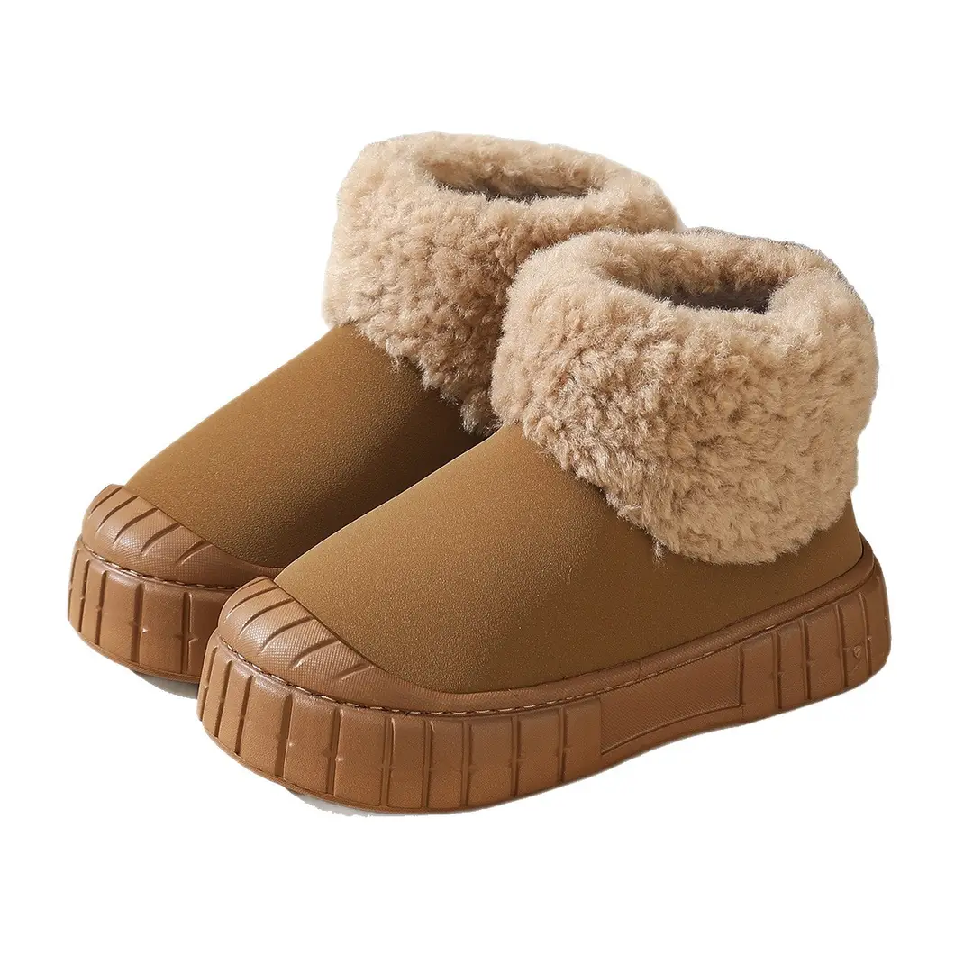 High-Top Snow Boots for Women, 2025 New Winter Style, Fleece-Lined, Thickened, Waterproof, Non-Slip, Northeast-Style Large Cotton Shoes for Women - Image 6