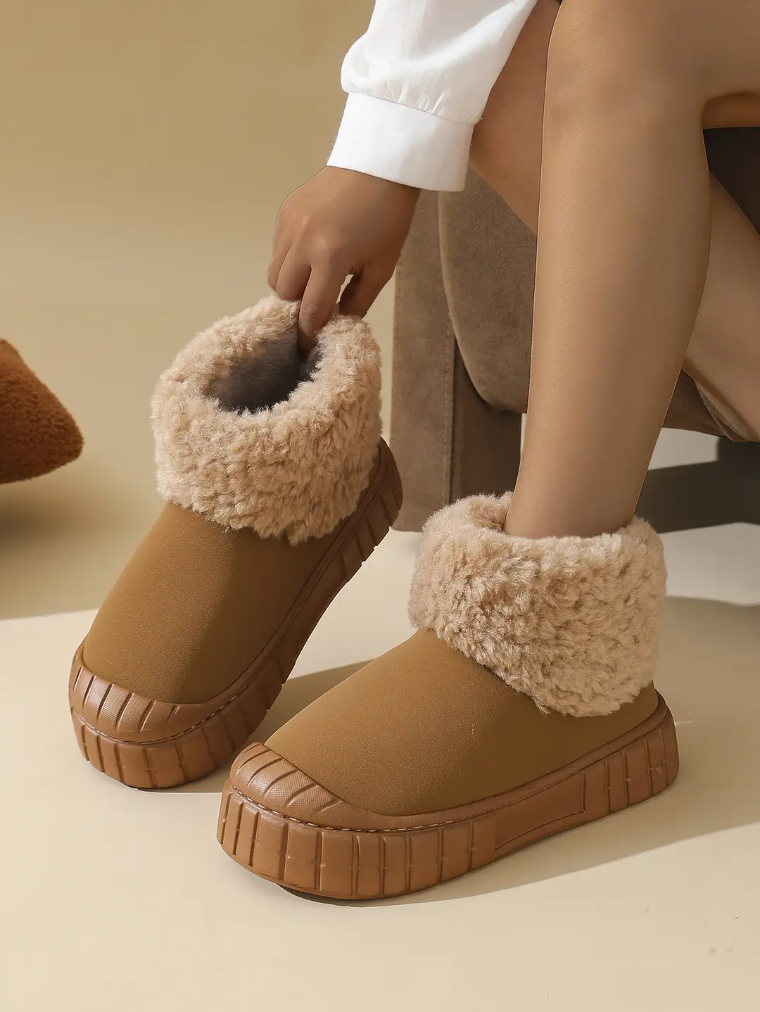 High-Top Snow Boots for Women, 2025 New Winter Style, Fleece-Lined, Thickened, Waterproof, Non-Slip, Northeast-Style Large Cotton Shoes for Women — feature 10