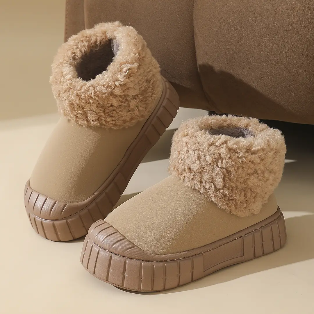 High-Top Snow Boots for Women, 2025 New Winter Style, Fleece-Lined, Thickened, Waterproof, Non-Slip, Northeast-Style Large Cotton Shoes for Women - Image 2