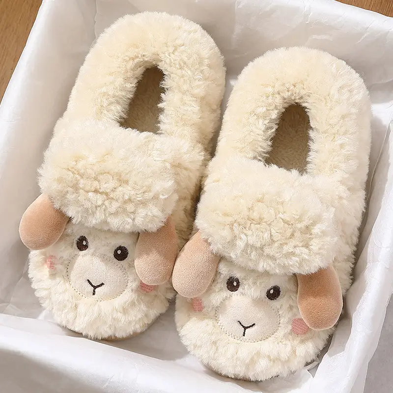 Women's Winter Cartoon Lamb Thick Slippers - Image 3