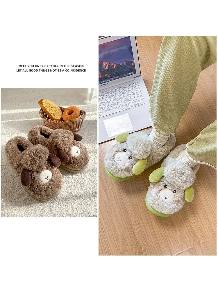 Women's Winter Cartoon Lamb Thick Slippers — feature 12
