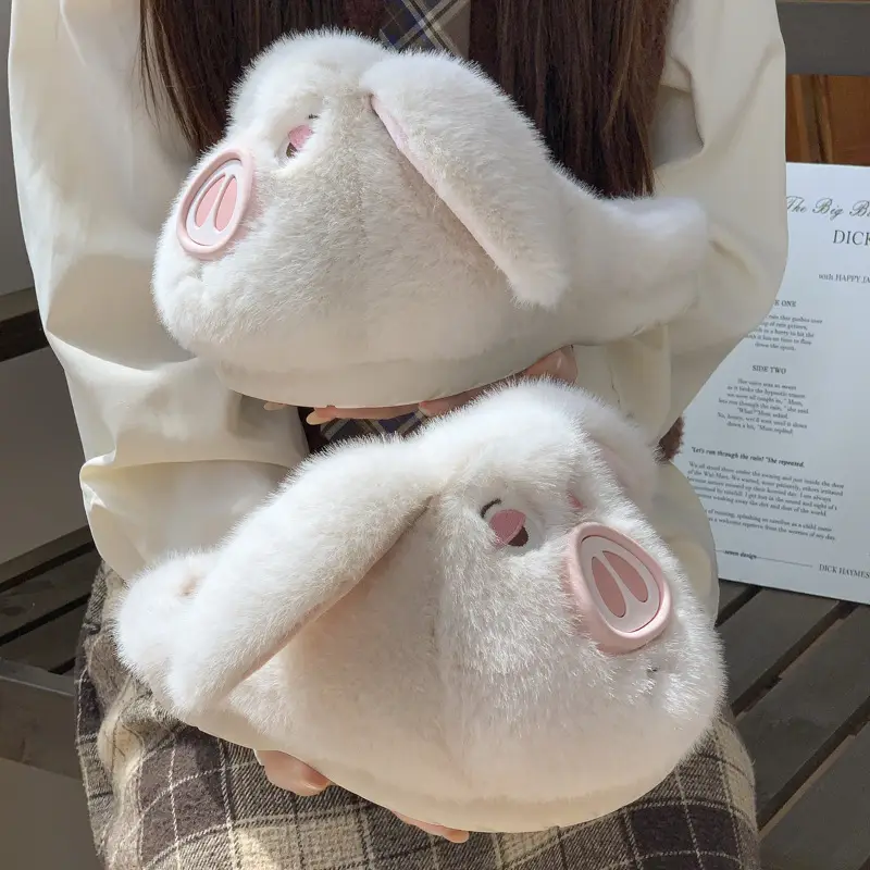 2025 New Flying Pig Cotton Slippers for Women, Winter Warm, Non-Slip, Fleece-Lined, Thickened, Cute Cotton Slippers for Autumn - Image 5
