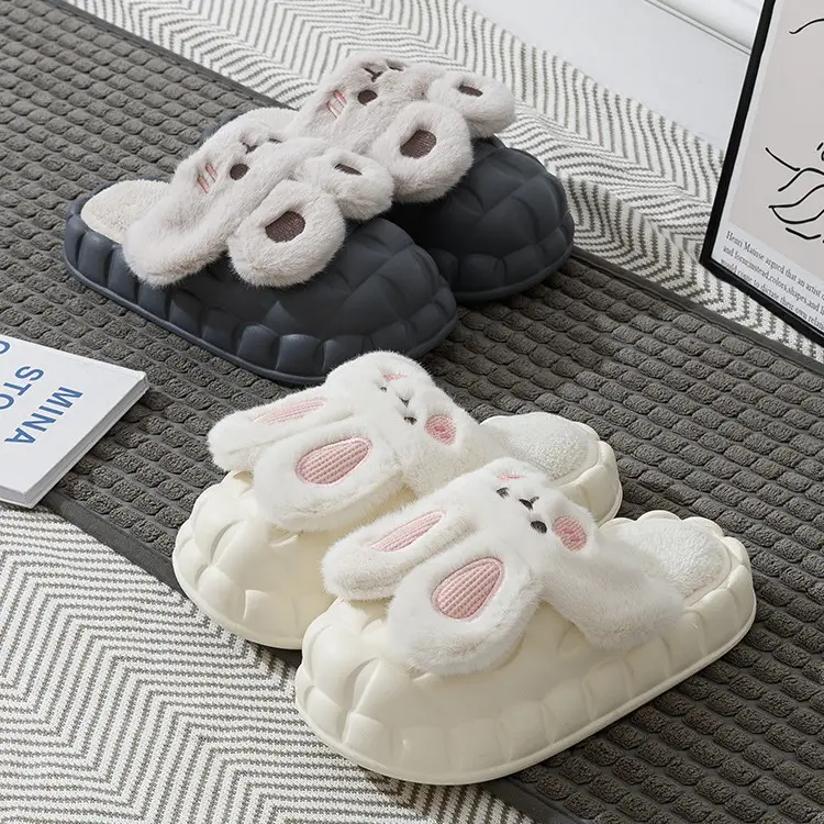 Waterproof Cotton Slippers Men's Removable Winter Home Household Couple Warm Cotton Shoes Winter Cotton Slippers Outer Wear Slippers