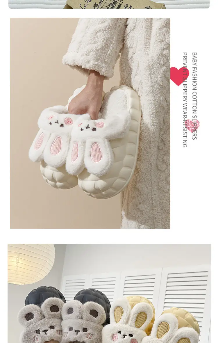 Waterproof Cotton Slippers Men's Removable Winter Home Household Couple Warm Cotton Shoes Winter Cotton Slippers Outer Wear Slippers — feature 14