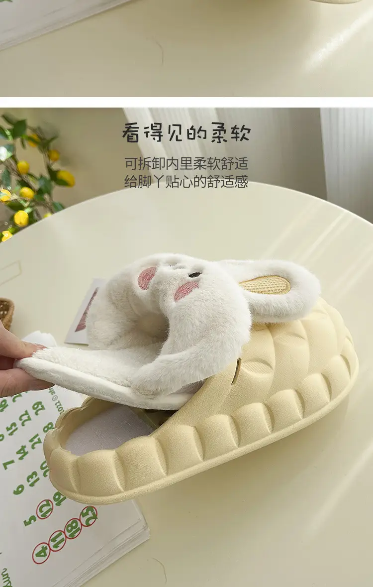 Waterproof Cotton Slippers Men's Removable Winter Home Household Couple Warm Cotton Shoes Winter Cotton Slippers Outer Wear Slippers — feature 8