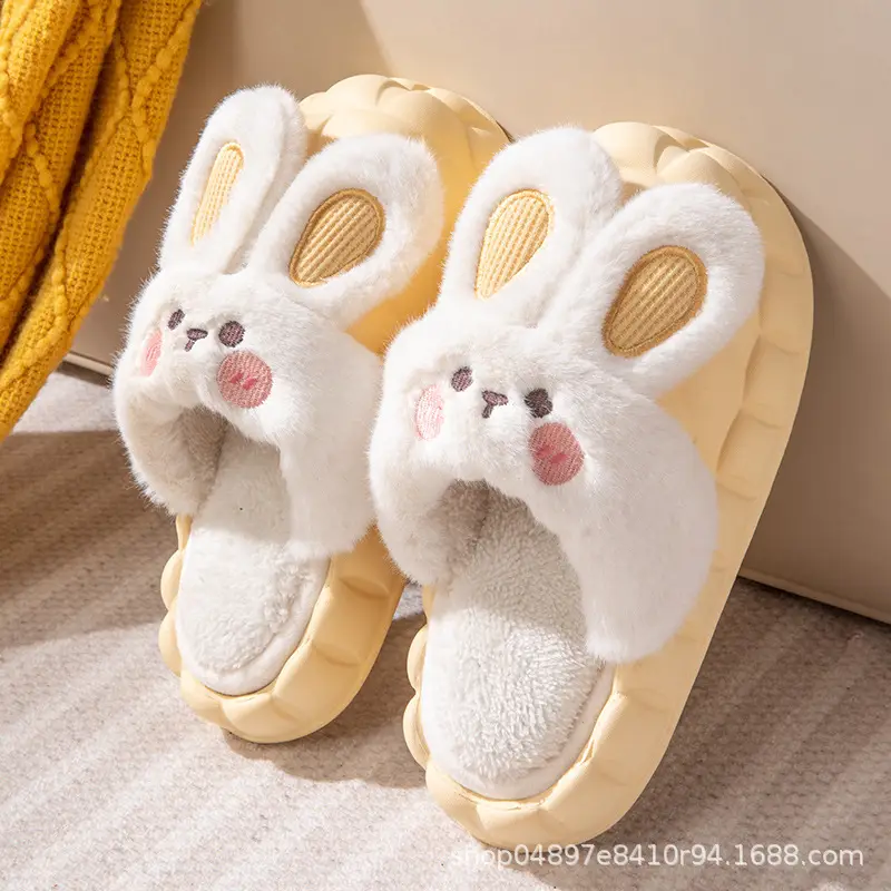 Waterproof Cotton Slippers Men's Removable Winter Home Household Couple Warm Cotton Shoes Winter Cotton Slippers Outer Wear Slippers