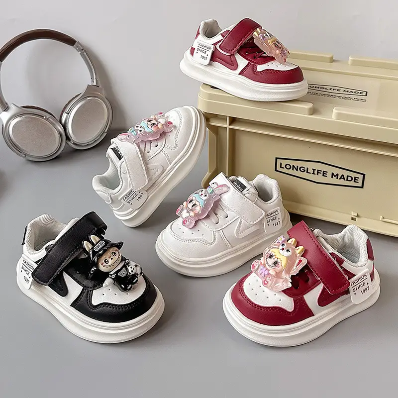 Baby Sneakers White Pink Low Top Lightweight Kids
