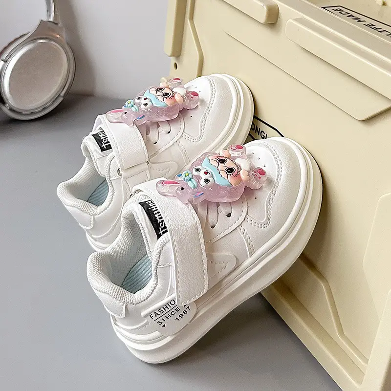 Baby Sneakers White Pink Low Top Lightweight Kids
