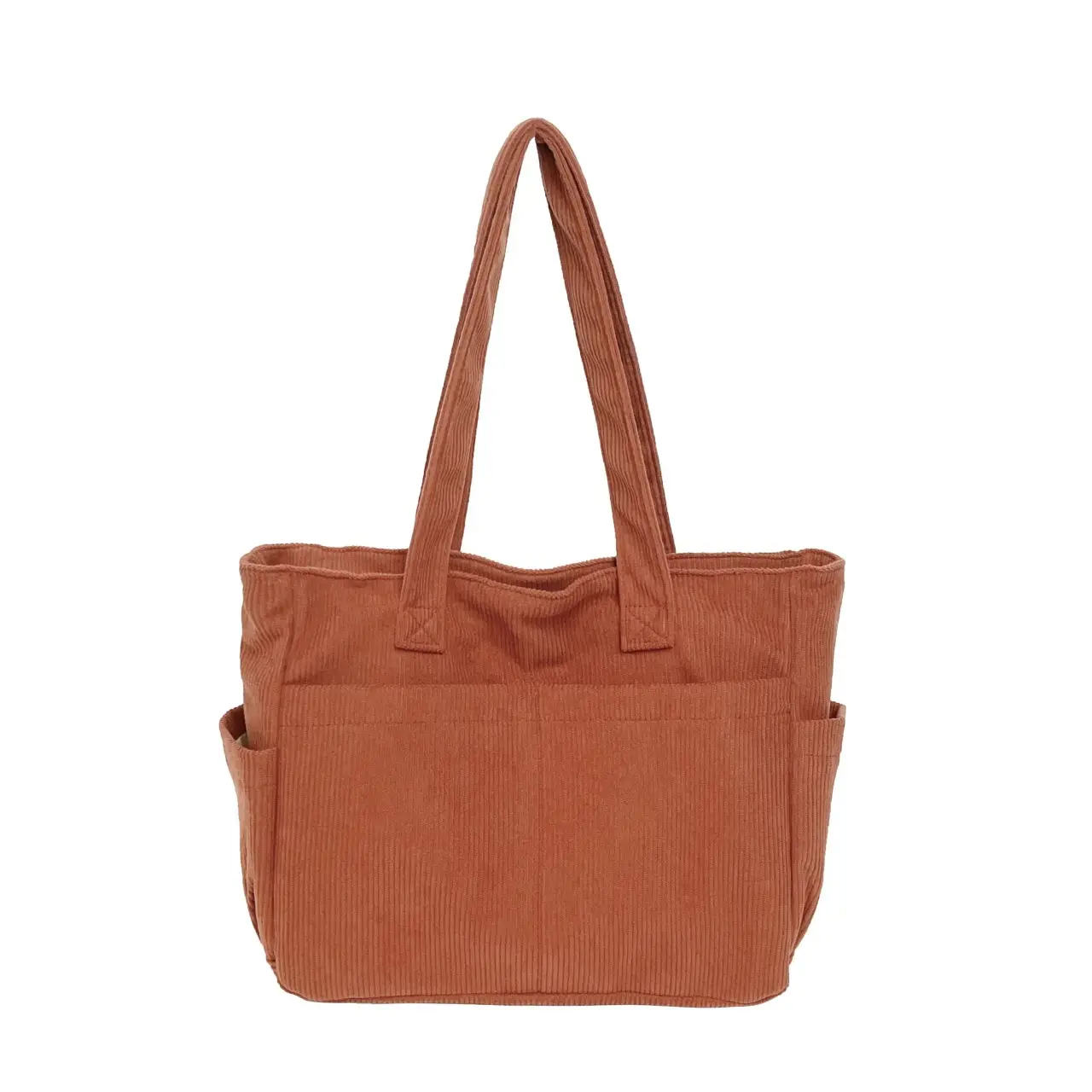 2025 Grey Corduroy Shoulder Bag Women Large Capacity - Image 11