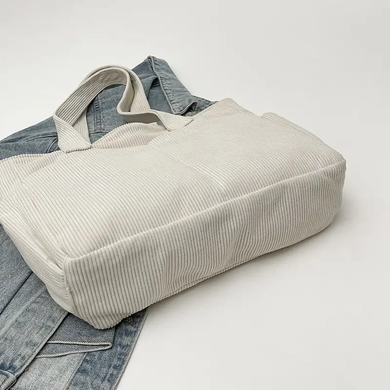 2025 Grey Corduroy Shoulder Bag Women Large Capacity — feature 6