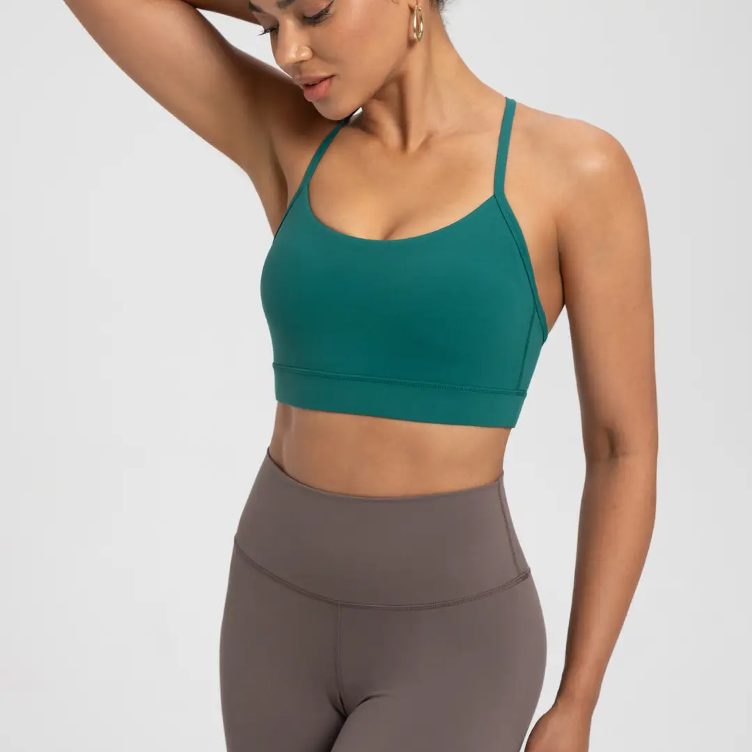 Athena Lulu Sports Bra for Women Nlllt with Chest Pads, Nude Feel, Beautiful Back, Quick-Dry Running Yoga Bra