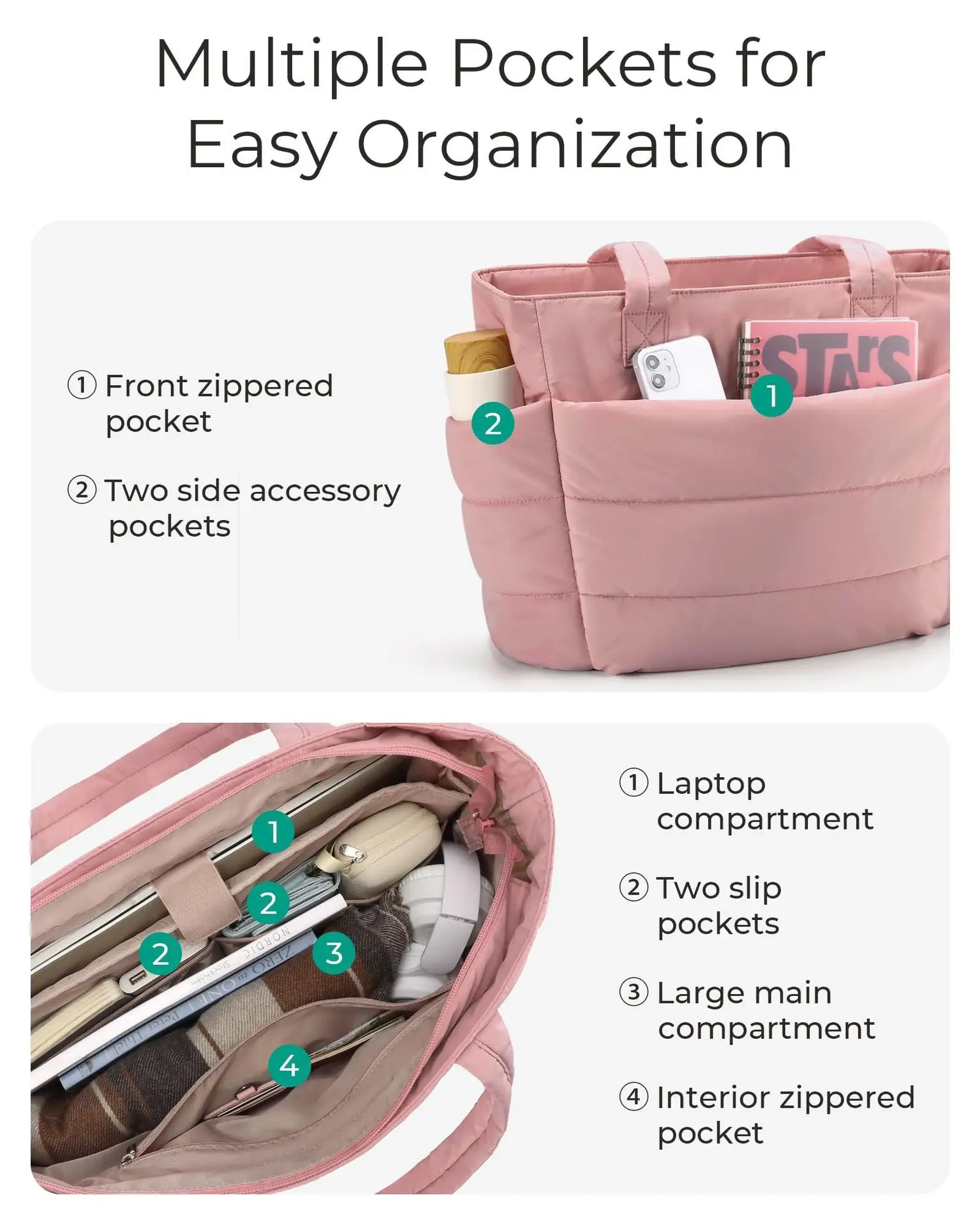 Large Capacity Cross-Border Women's Tote Bag Multi-Functional Storage Bag — feature 21