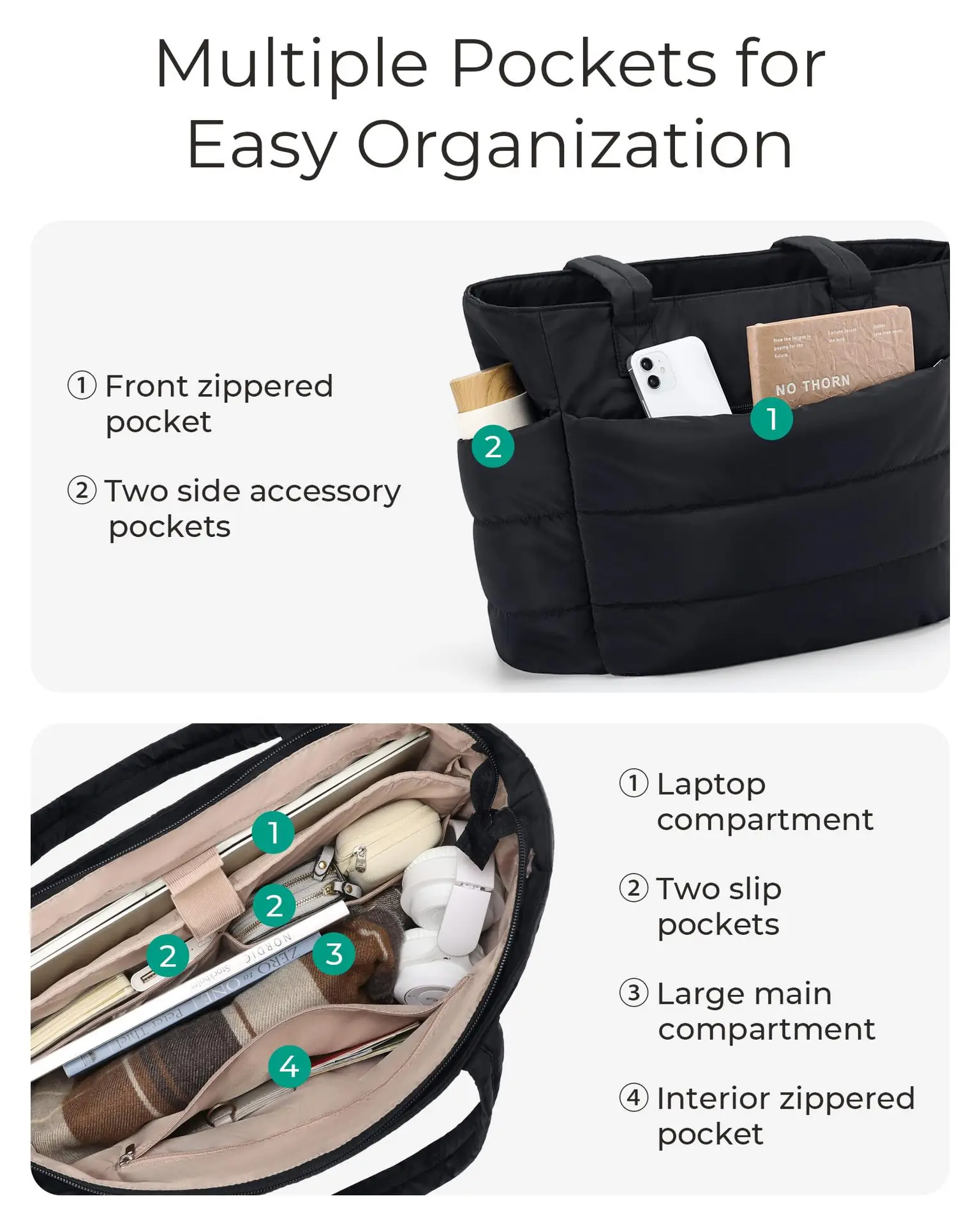 Large Capacity Cross-Border Women's Tote Bag Multi-Functional Storage Bag — feature 25