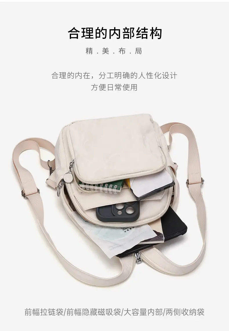 Women's Korean Style Casual Multi-Layer Backpack — feature 9