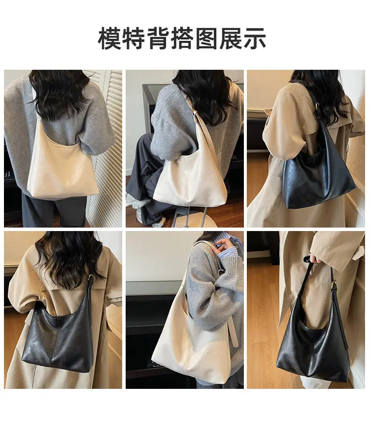 Women's Large Capacity Leather Tote Bag Brown — feature 8