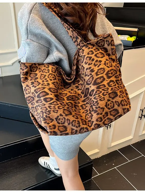 2025 Leopard Print Large Tote Bag for Women