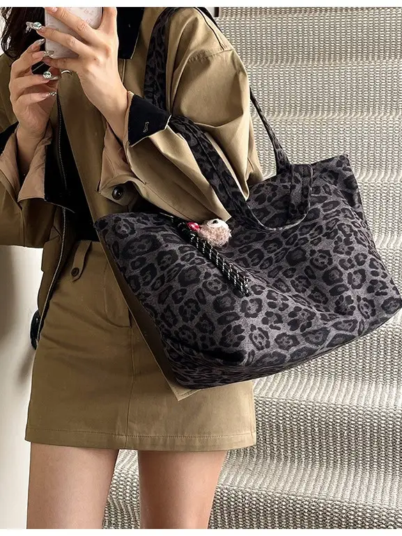 2025 Leopard Print Large Tote Bag for Women