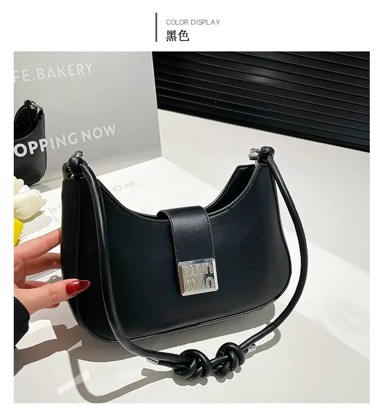 Black French Fashion Small Square Shoulder Bag 2025 — feature 10
