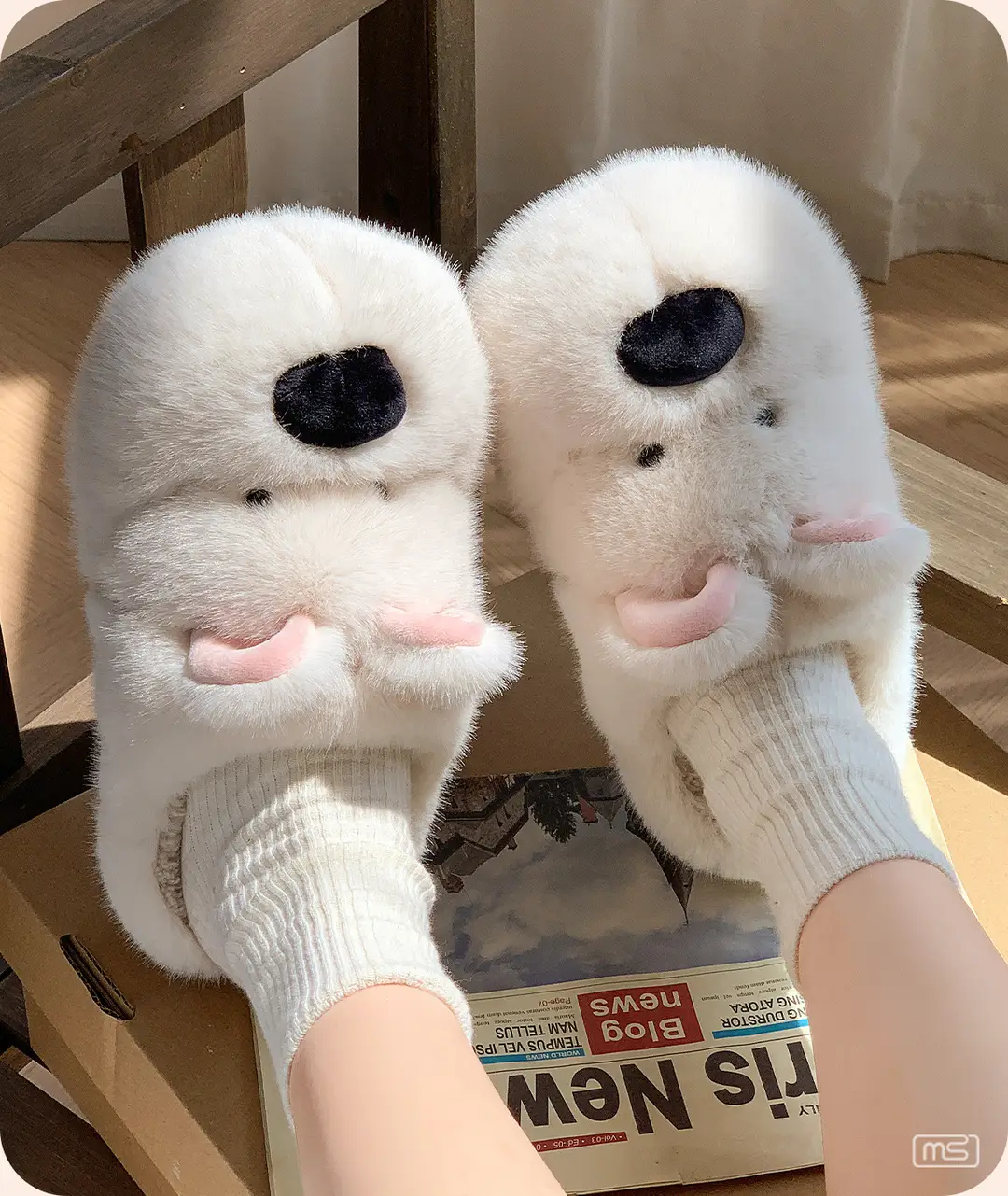 Cute Puppy Cotton Slippers for Women Winter Home Indoor Plush Warm Women's Home Soft Bottom Non-Slip Cotton Slippers Wholesale — feature 6