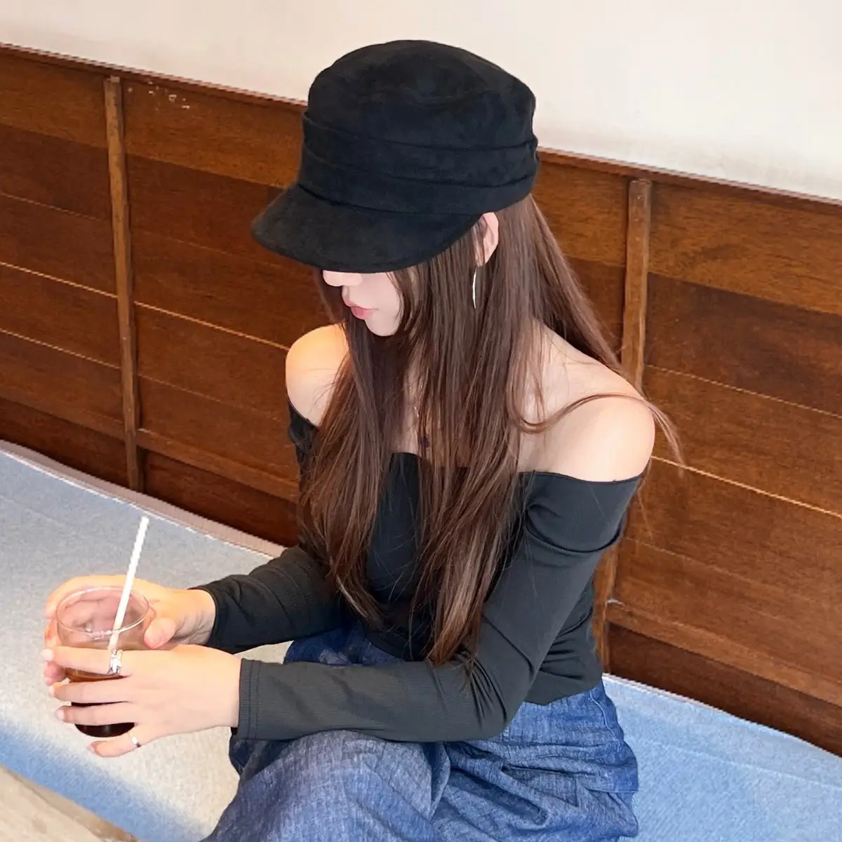 Women Wool Bucket Hat Maroon Soft Wool - Image 7
