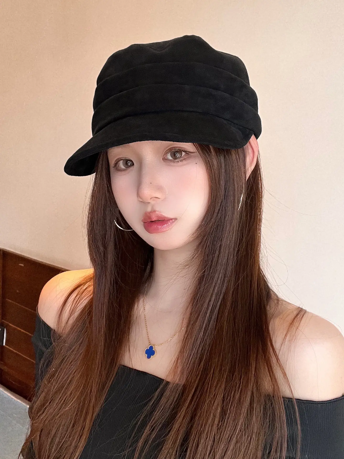 Women Wool Bucket Hat Maroon Soft Wool — feature 3