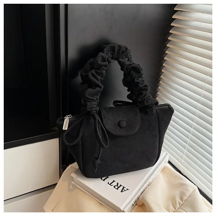 Women Suede Pleated Bag Brown Winter 2025 — feature 27