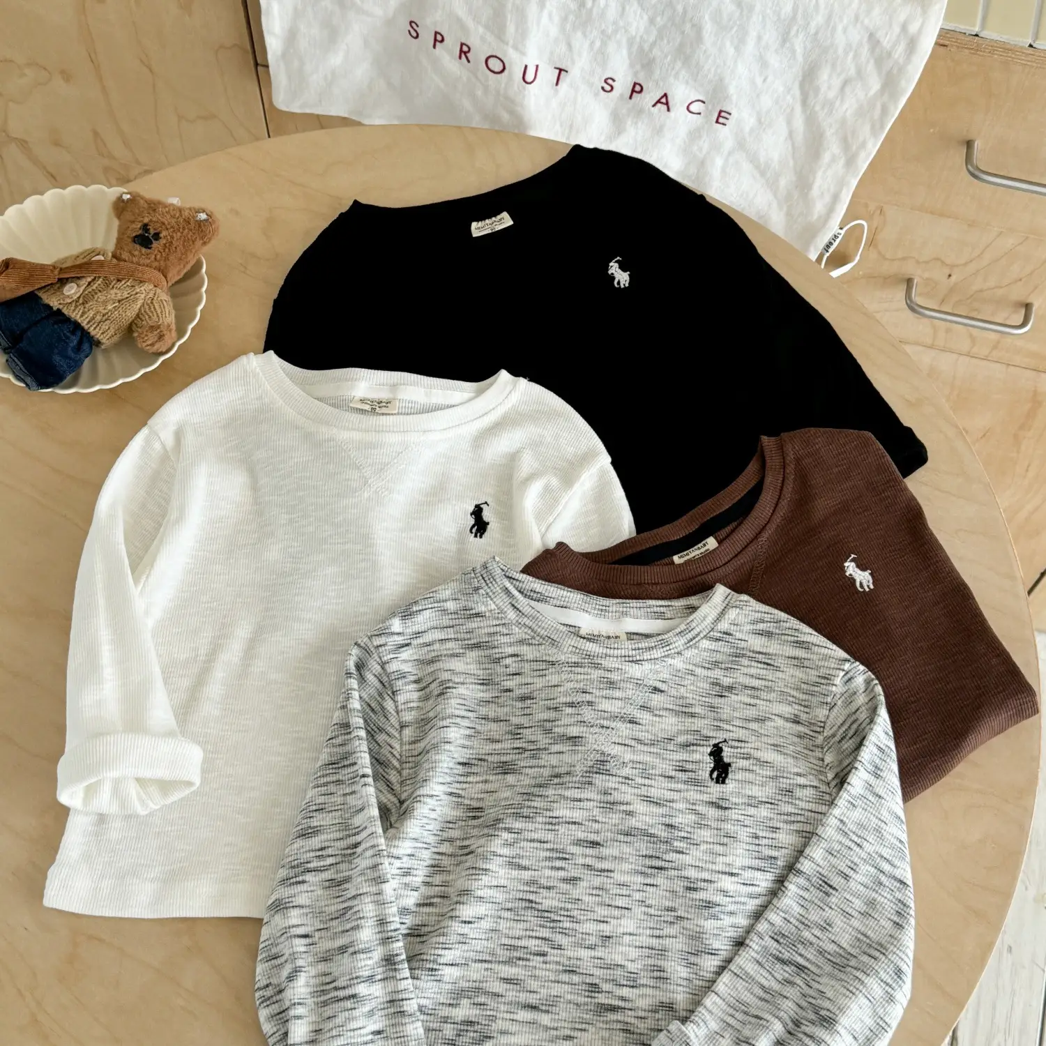 White Long Sleeve T-Shirt for Boys 2025 Spring Autumn