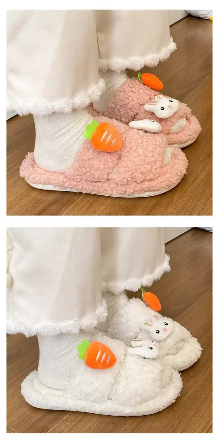 Cartoon Bunny Warm Cotton Flats for Students — feature 13