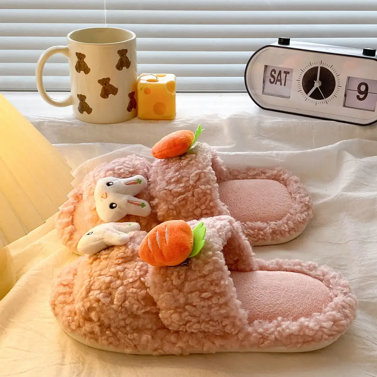 Cartoon Bunny Warm Cotton Flats for Students — feature 31