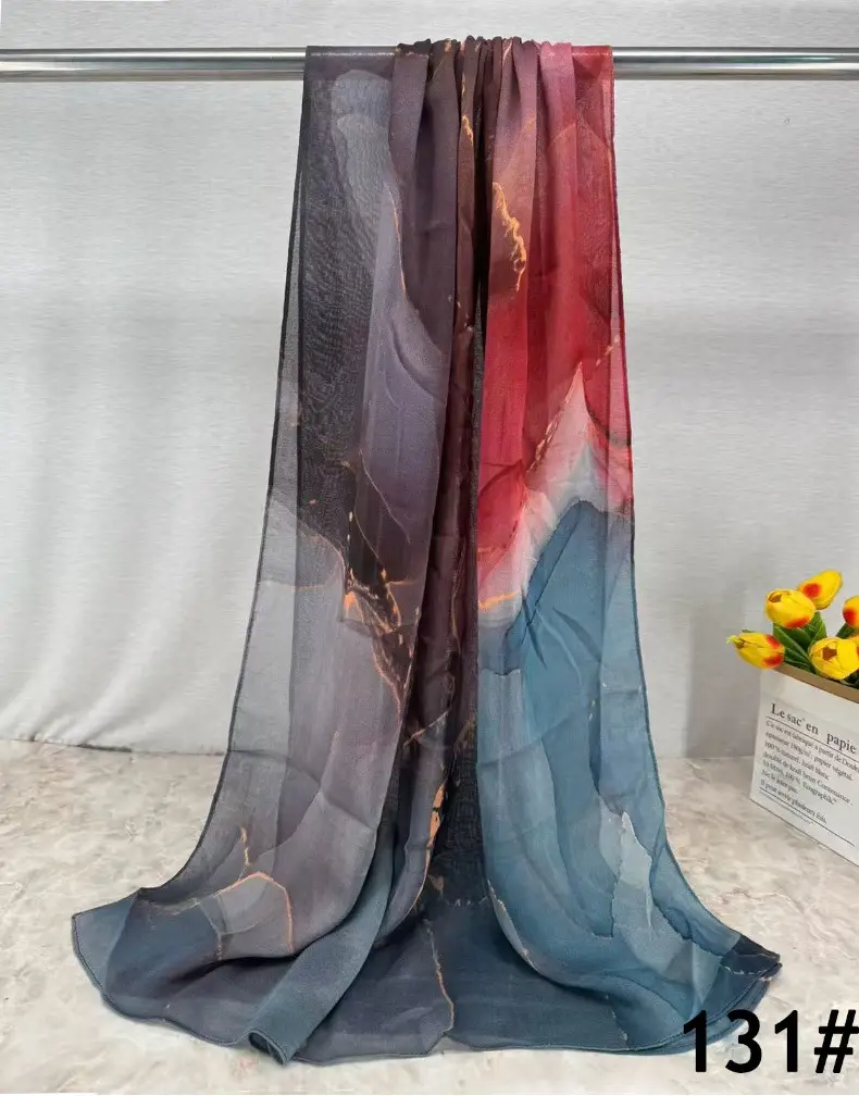Single-Sided Printed Permeable Shawl for Women — feature 6