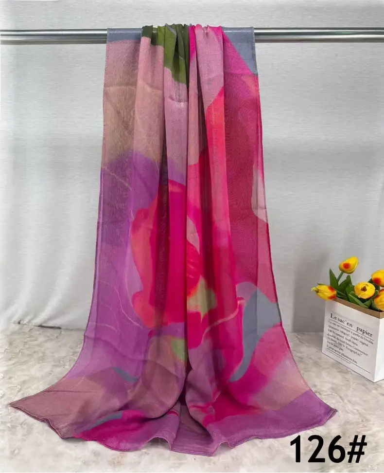 Single-Sided Printed Permeable Shawl for Women — feature 8