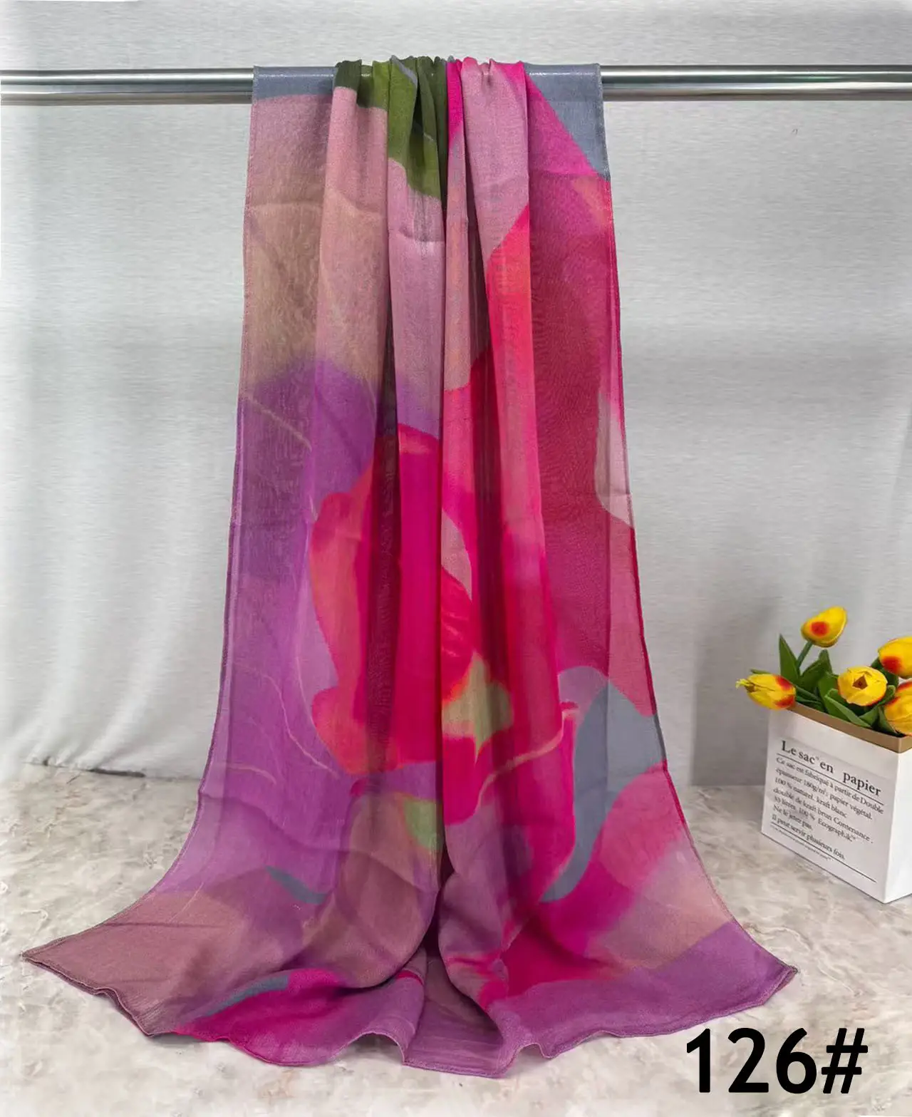 Single-Sided Printed Permeable Shawl for Women - Image 18
