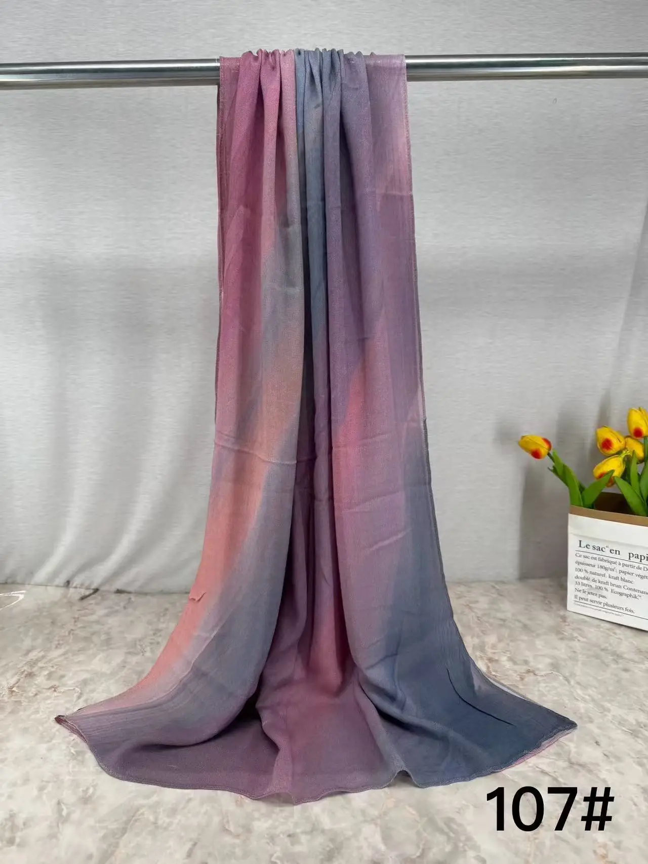 Single-Sided Printed Permeable Shawl for Women - Image 2