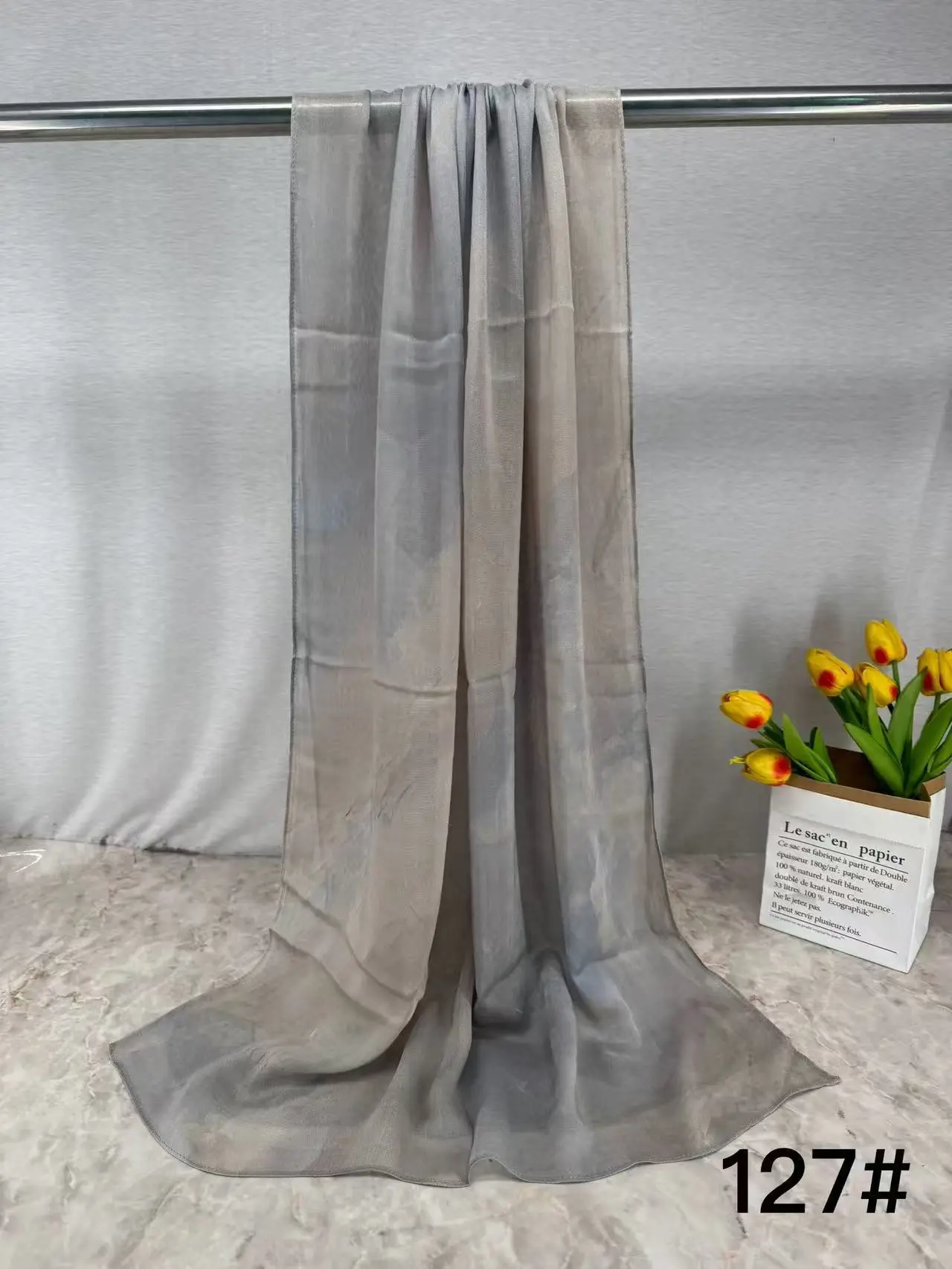 Single-Sided Printed Permeable Shawl for Women - Image 19