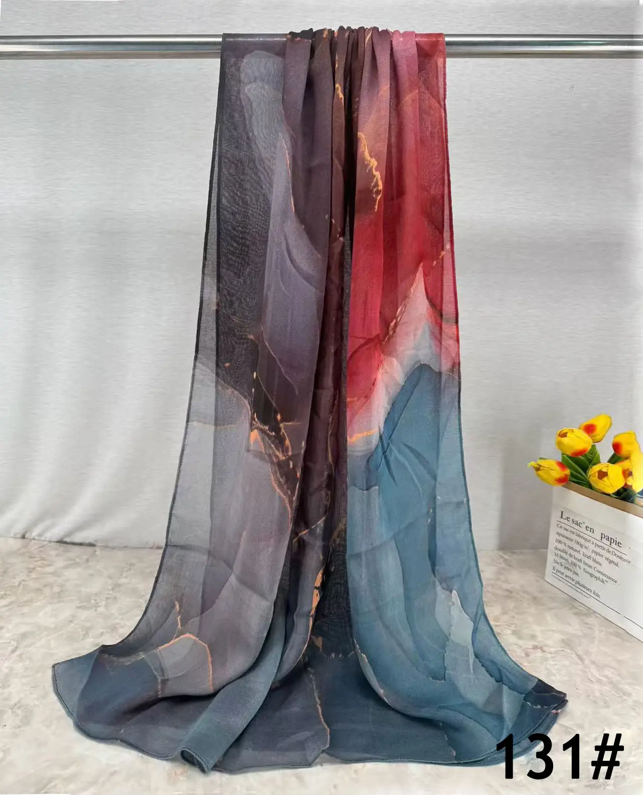Single-Sided Printed Permeable Shawl for Women - Image 22